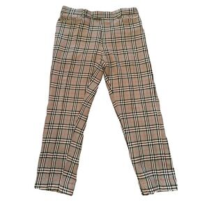 Custom Plaid Wool Lined Pants Cropped 33” Waist